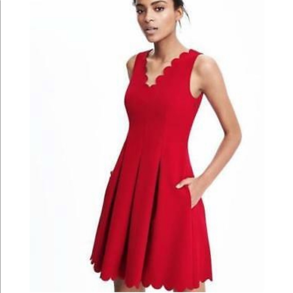 Banana Republic Scallop Dress